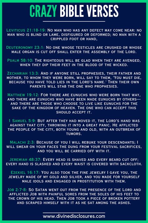 craziest bible verses.